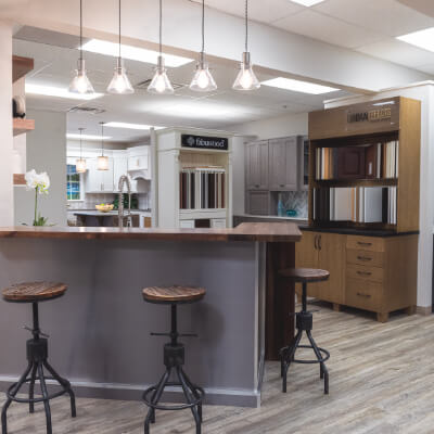 Woodgrain showroom kitchen with multipul wood options thumbnail