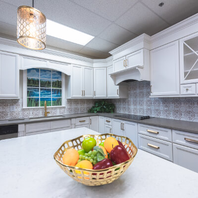 Bright white showroom kitchen table thumbnail